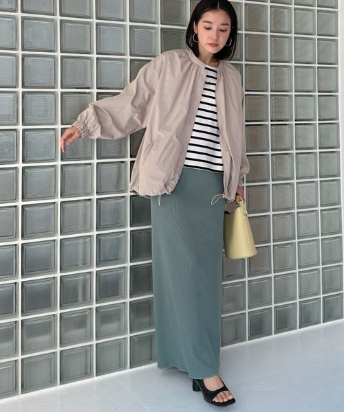 Doux archives（ドゥアルシーヴ）の「リブロングタイトスカート（スカート・レディース・ブラック/アイボリー/グリーン/モカ/キャメル/ブラウン/チャコールグレー・38/36）」の17枚目の写真