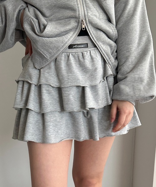 apres jour mignon（アプレジュールミニョン）の「アソートティアードミニスカート【ZOZOTOWN限定アイテム】（スカート・レディース・ブラック/オフホワイト/グレー/アイボリー・X-LARGE/フリー）」の5枚目の写真