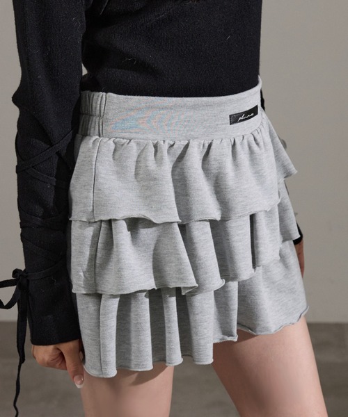 apres jour mignon（アプレジュールミニョン）の「アソートティアードミニスカート【ZOZOTOWN限定アイテム】（スカート・レディース・ブラック/オフホワイト/グレー/アイボリー・X-LARGE/フリー）」の14枚目の写真