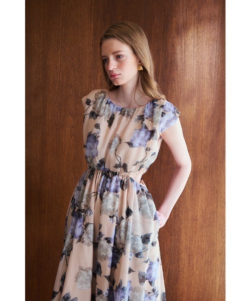 Estella.K モノクロマティックプリントドレス Elise Long Dress -MINT- – Estella.K