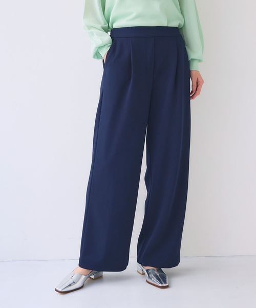 CROSS FUNCTION（クロスファンクション）の「《シワになりにくい》サマ美え ジョーゼットワイドパンツ【CF/クロスファンクション】（その他パンツ・レディース・ライトベージュ/ネイビー/ブラック・L/M/LL）」の3枚目の写真