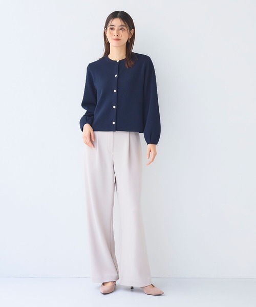 CROSS FUNCTION（クロスファンクション）の「《シワになりにくい》サマ美え ジョーゼットワイドパンツ【CF/クロスファンクション】（その他パンツ・レディース・ライトベージュ/ネイビー/ブラック・L/M/LL）」の18枚目の写真