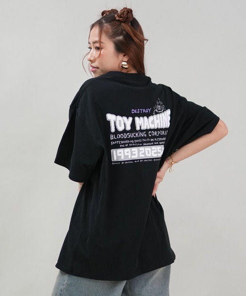TOY MACHINE(トイ マシーン)の「【ユニセックス】TOY MACHINE/トイマシーン オーバーサイズ/バックプリントTシャツ MTMSFST17(Tシャツ/カットソー・レディース・ホワイト/イエロー/ブラック・M/L)」の1枚目の写真