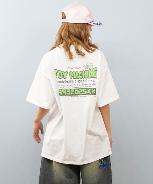 TOY MACHINE(トイ マシーン)の「【ユニセックス】TOY MACHINE/トイマシーン オーバーサイズ/バックプリントTシャツ MTMSFST17(Tシャツ/カットソー・レディース・ホワイト/イエロー/ブラック・M/L)」の6枚目の写真