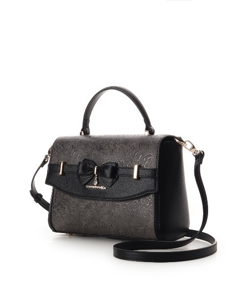 SAMANTHAVEGA（サマンサベガ）の「フローラルアクセントリボンショルダーバッグ（ショルダーバッグ・レディース・ライトブルー/ブラック/オフホワイト/ピンク・FREE）」の11枚目の写真