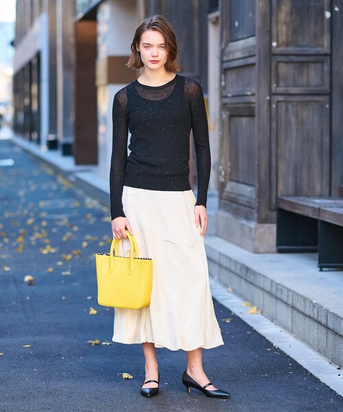 セール】【エアリー素材/華やか】スパンコールシアーニット（ニット