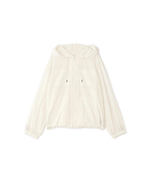 human woman（ヒューマンウーマン）の「◆コットンナイロンタイプライターシアーフーディーブルゾン（ブルゾン・レディース・ホワイト系その他/ホワイト・MEDIUM）」の22枚目の写真