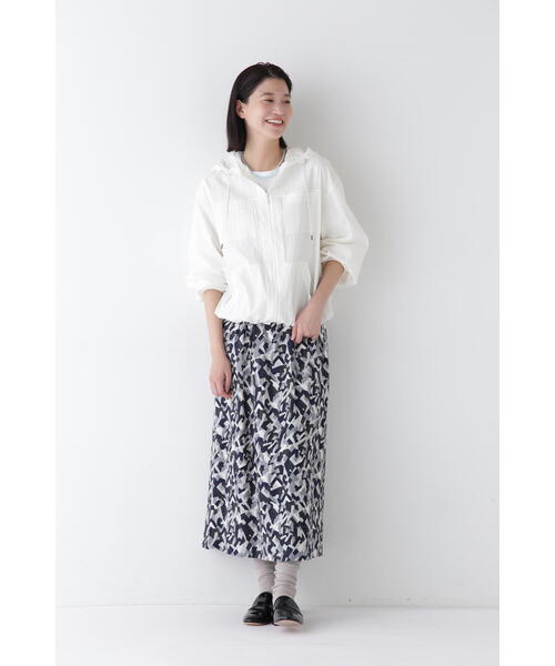 human woman（ヒューマンウーマン）の「◆コットンナイロンタイプライターシアーフーディーブルゾン（ブルゾン・レディース・ホワイト系その他/ホワイト・MEDIUM）」の5枚目の写真