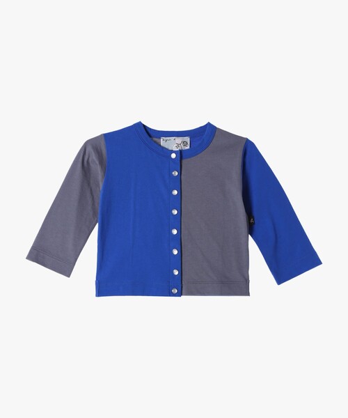 agnes b.(アニエスベー)の「JF59 L CARDIGAN ベビー カーディガン(カーディガン/ボレロ・キッズ・ブルー系その他・18M/1YEAR/2YEAR)」の1枚目の写真