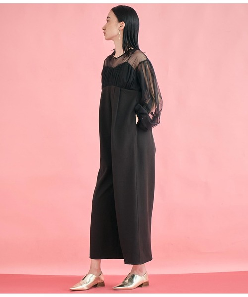 Settimissimo（セッティミッシモ）の「チュールトップス ドッキング オールインワン（つなぎ/オールインワン・レディース・ブラック/グレー・FREE）」の18枚目の写真