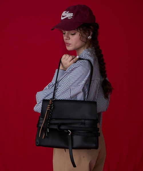 BONLECILL Marche】ロングベルトショルダートートバッグ（トート