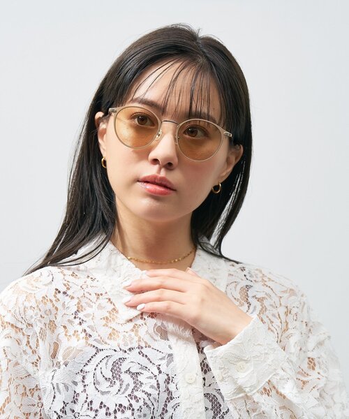 ボストン型 サングラス｜彫金｜ゴールド｜カラーレンズ｜メタル｜UVカット｜紫外線対策｜ユナイテッドアローズ｜Zoff｜UNITED ARROWS