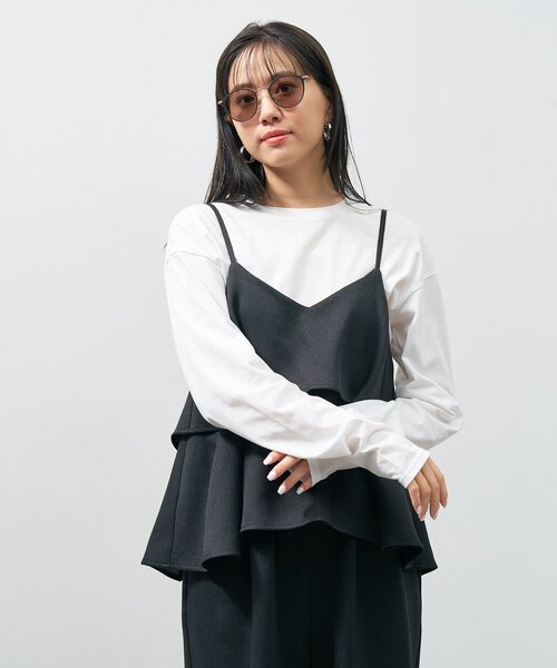 UNITED ARROWS（ユナイテッドアローズ）の「ボストン型 サングラス｜彫金｜ゴールド｜カラーレンズ｜メタル｜UVカット｜紫外線対策｜ユナイテッドアローズ｜Zoff｜UNITED ARROWS（サングラス・レディース・ブラウン系その他/ブラック系その他6/ブラウン/ネイビー・FREE）」の12枚目の写真