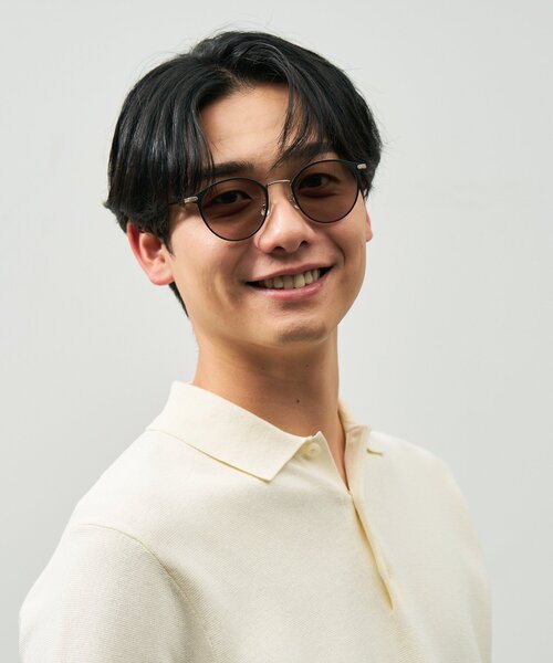 UNITED ARROWS（ユナイテッドアローズ）の「ボストン型 サングラス｜彫金｜ゴールド｜カラーレンズ｜メタル｜UVカット｜紫外線対策｜ユナイテッドアローズ｜Zoff｜UNITED ARROWS（サングラス・レディース・ブラウン系その他/ブラック系その他6/ブラウン/ネイビー・FREE）」の15枚目の写真