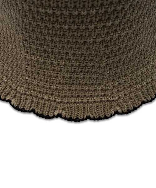 VitaFelice（ヴィータフェリーチェ）の「スカラップサーモチューリップハット バイカラー バケットハット 深め ペーパーハット クローシュハット（ハット・レディース・ベージュ/モカ/ブラック・FREE）」の18枚目の写真