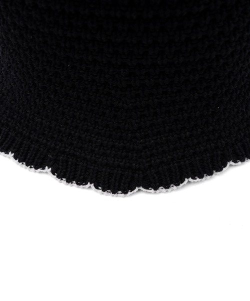 VitaFelice（ヴィータフェリーチェ）の「スカラップサーモチューリップハット バイカラー バケットハット 深め ペーパーハット クローシュハット（ハット・レディース・ベージュ/モカ/ブラック・FREE）」の16枚目の写真