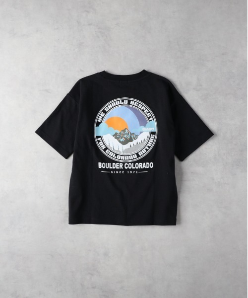 CAMP7(キャンプセブン)の「【CAMP7】サークルプリントTシャツ(Tシャツ/カットソー・キッズ・ブラック/ホワイト・130/140/150/160)」の1枚目の写真