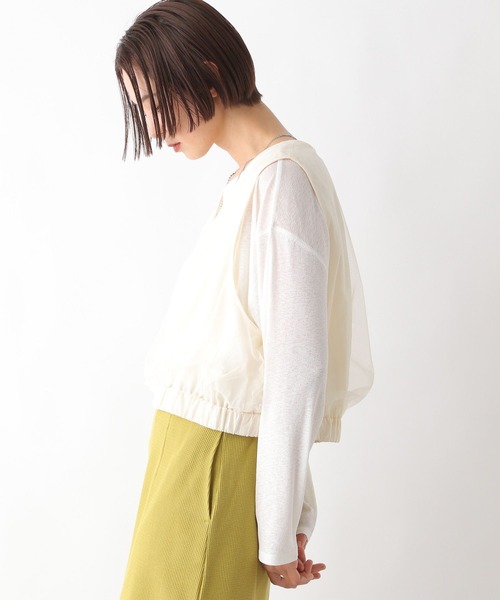 LEPSIM（レプシィム）の「チュールドッキングベスト　310085（その他アウター・レディース・チャコールグレー/カーキ/アイボリー・FREE）」の16枚目の写真