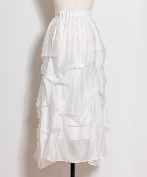 NOELA(ノエラ)の「ランダムタックシアースカート(スカート・レディース・オフホワイト/イエロー/ベージュ・S/M)」の11枚目の写真