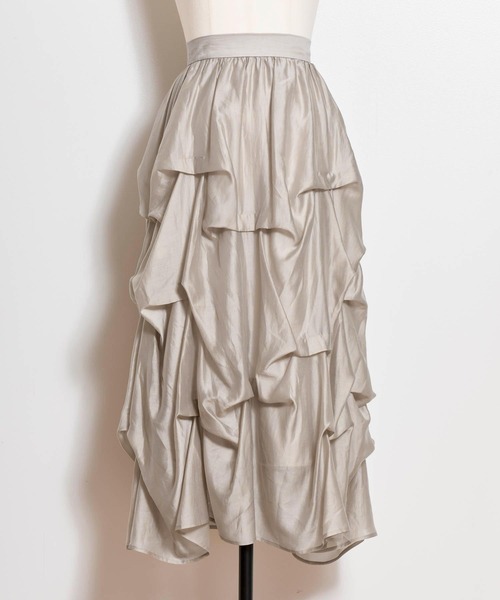 NOELA(ノエラ)の「ランダムタックシアースカート(スカート・レディース・オフホワイト/イエロー/ベージュ・S/M)」の18枚目の写真