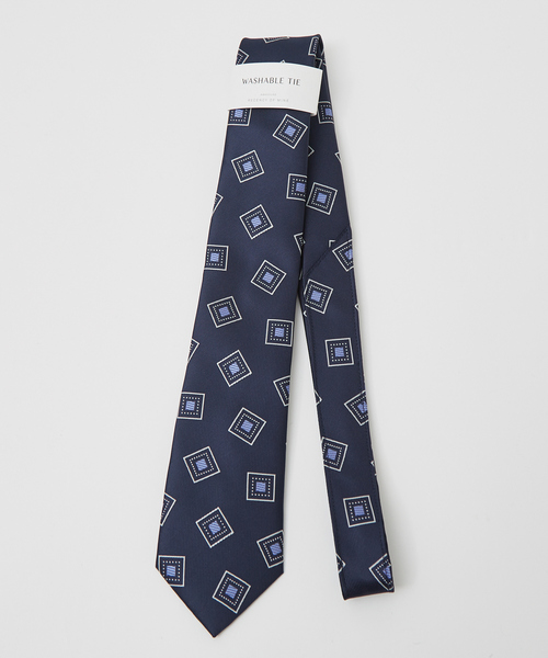 ABAHOUSE(アバハウス)の「【ウォッシャブル】小紋柄 ネクタイ(ネクタイ・メンズ・ネイビー/ブラック・フリー)」の3枚目の写真