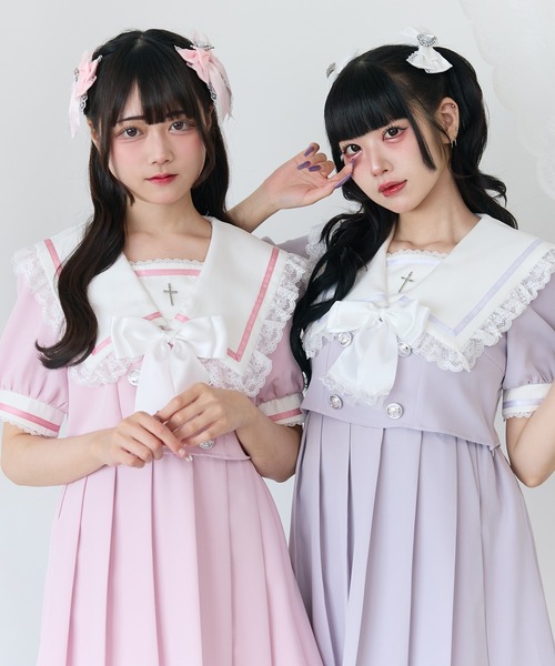 闇学園クロスワンピース dearmylove Lサイズ STEPUP対象】【送料無料】闇学園クロスワンピース – レディース