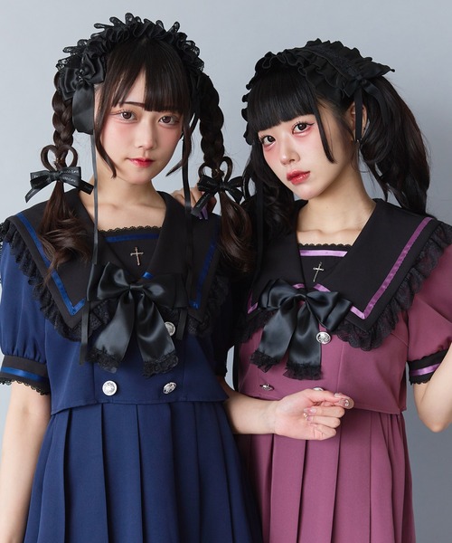 闇学園クロスワンピース dearmylove Lサイズ DearMyLove ワンピース 闇学園クロスワンピース : ZOZOTOWN