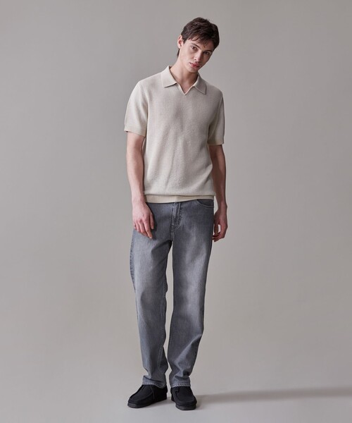 J.PRESS(ジェイプレス)の「【HTBRID LINEN】スキッパーニット ポロシャツ(ポロシャツ・メンズ・ネイビー系1/ベージュ系1・MEDIUM/X-LARGE/LARGE)」の6枚目の写真