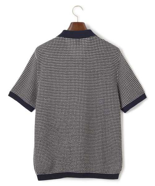 セール】【HTBRID LINEN】スキッパーニット ポロシャツ