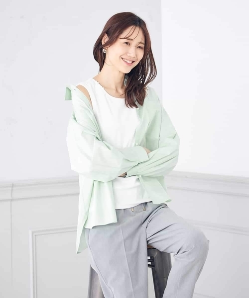 a.v.v(アーヴェヴェ)の「モチーフレースタンクトップ(Tシャツ/カットソー・レディース・ホワイト/ブラック/ベージュ・40/38/42/36/34)」の2枚目の写真