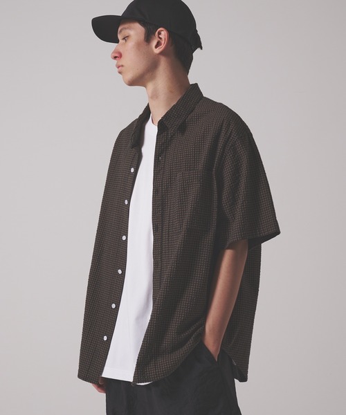 FIRST DOWN（ファーストダウン）の「サッカー ショートスリーブ シャツ（シャツ/ブラウス・メンズ・イエロー/ブラック/レンガ・XL/M/L）」の14枚目の写真