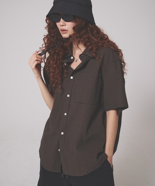 FIRST DOWN（ファーストダウン）の「サッカー ショートスリーブ シャツ（シャツ/ブラウス・メンズ・イエロー/ブラック/レンガ・XL/M/L）」の16枚目の写真