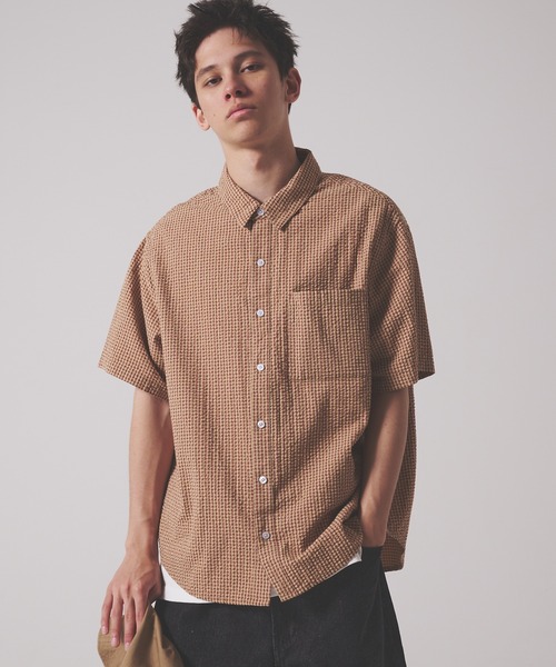 FIRST DOWN（ファーストダウン）の「サッカー ショートスリーブ シャツ（シャツ/ブラウス・メンズ・イエロー/ブラック/レンガ・XL/M/L）」の20枚目の写真