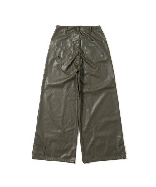 flap leather pants（その他パンツ）｜HTH（エイチティーエイチ）の