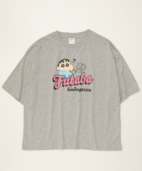 ALWAYS GOOD TIME（オルウェイズグッドタイム）の「【クレヨンしんちゃん】天竺 フロッキープリント WIDEシルエット 半袖Ｔシャツ（Tシャツ/カットソー・レディース・イエロー/杢グレー/グレー/パープル・M/L）」の7枚目の写真