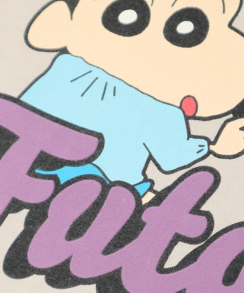 ALWAYS GOOD TIME（オルウェイズグッドタイム）の「【クレヨンしんちゃん】天竺 フロッキープリント WIDEシルエット 半袖Ｔシャツ（Tシャツ/カットソー・レディース・イエロー/杢グレー/グレー/パープル・M/L）」の15枚目の写真