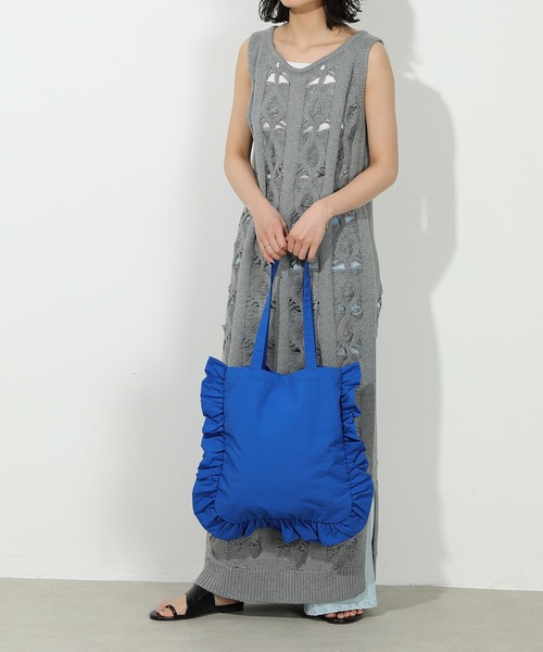 emesuelee(エメスーリー)の「ナイロンフリルトートバッグ(トートバッグ・レディース・グリーン/イエロー/ブルー/レッド/ブラック・フリー)」の18枚目の写真