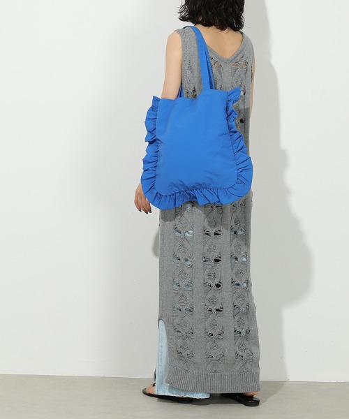 emesuelee(エメスーリー)の「ナイロンフリルトートバッグ(トートバッグ・レディース・グリーン/イエロー/ブルー/レッド/ブラック・フリー)」の17枚目の写真