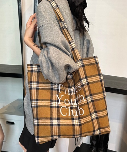 mebole(メボレ)の「Logo Check Tote Bag(トートバッグ・レディース・ピンク/イエロー・FREE)」の21枚目の写真