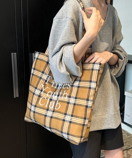 mebole(メボレ)の「Logo Check Tote Bag(トートバッグ・レディース・ピンク/イエロー・FREE)」の22枚目の写真