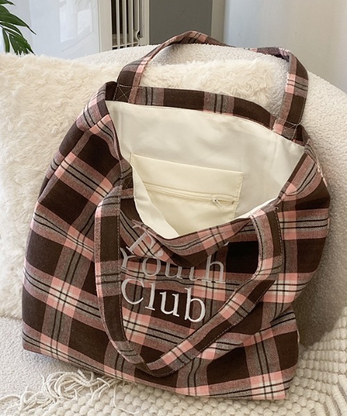 mebole(メボレ)の「Logo Check Tote Bag(トートバッグ・レディース・ピンク/イエロー・FREE)」の18枚目の写真