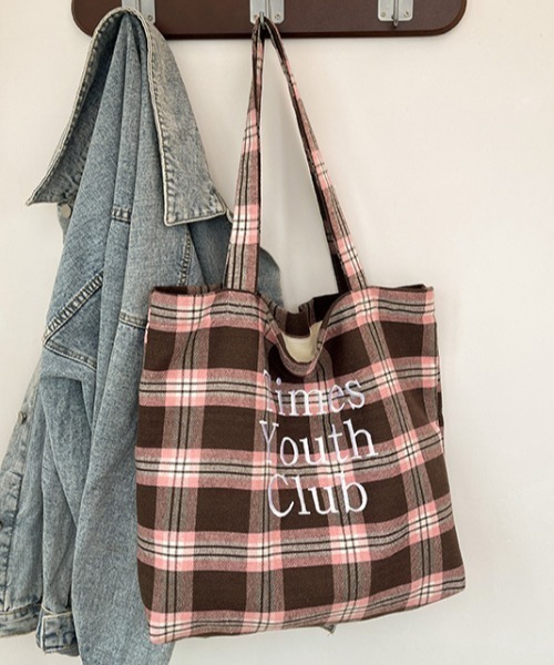 mebole(メボレ)の「Logo Check Tote Bag(トートバッグ・レディース・ピンク/イエロー・FREE)」の14枚目の写真
