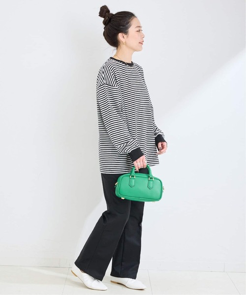 B.C STOCK(ベーセーストック)の「《追加3》【WEB限定】ボーダーロンTEE(Tシャツ/カットソー・レディース・パープル/ブルー・FREE)」の4枚目の写真