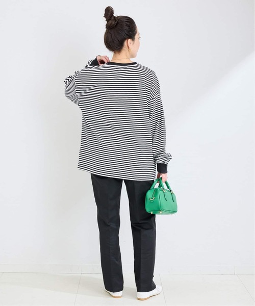 B.C STOCK(ベーセーストック)の「《追加3》【WEB限定】ボーダーロンTEE(Tシャツ/カットソー・レディース・パープル/ブルー・FREE)」の5枚目の写真