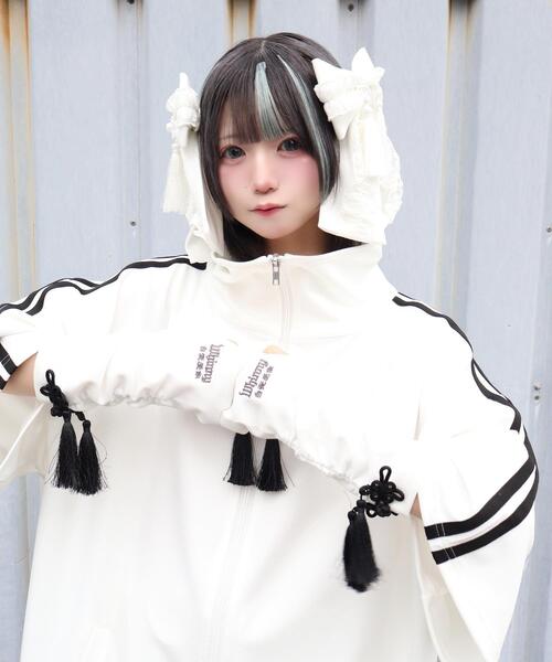 Whinny（ホワイニー）の「Whinny/サマーカリスマニートパンダの手（アームカバー・レディース・サックスブルー/ブラック/ホワイト・FREE）」の10枚目の写真