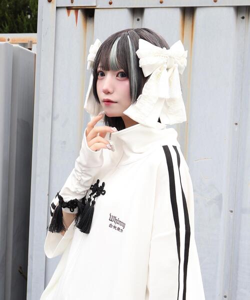 Whinny（ホワイニー）の「Whinny/サマーカリスマニートパンダの手（アームカバー・レディース・サックスブルー/ブラック/ホワイト・FREE）」の11枚目の写真