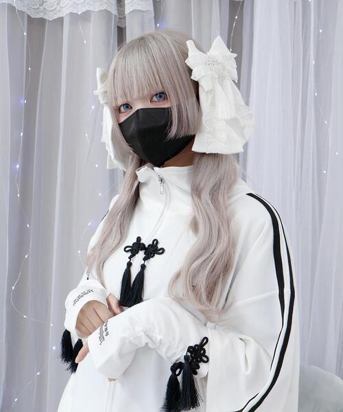 Whinny（ホワイニー）の「Whinny/サマーカリスマニートパンダの手（アームカバー・レディース・サックスブルー/ブラック/ホワイト・FREE）」の19枚目の写真