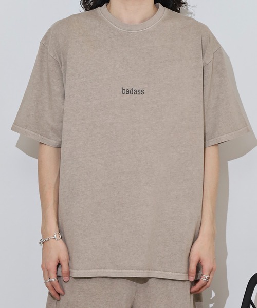 MMMM（エムエムエムエム）の「MMMM 古着風　ヴィンテージ　ピグメント加工　セットアップ　Tシャツ　ショートパンツ（セットアップ・メンズ・グレイッシュベージュ/ブラック・XL/L/M）」の15枚目の写真
