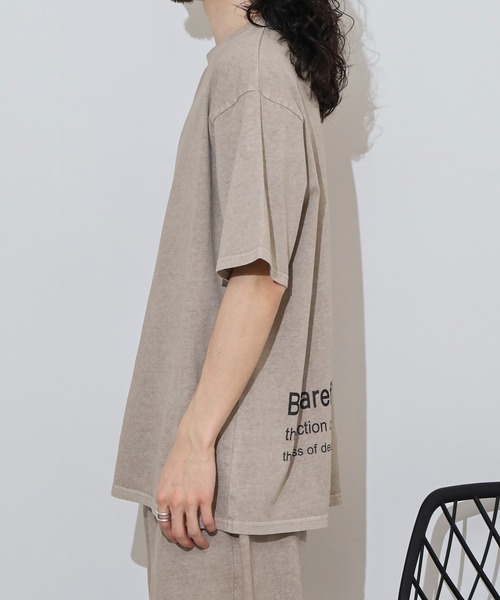 MMMM（エムエムエムエム）の「MMMM 古着風　ヴィンテージ　ピグメント加工　セットアップ　Tシャツ　ショートパンツ（セットアップ・メンズ・グレイッシュベージュ/ブラック・XL/L/M）」の16枚目の写真
