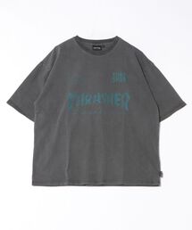 【THRASHER/スラッシャー】 ピグメント加工 マグロゴ プリントTシャツ ヴィンテージ加工